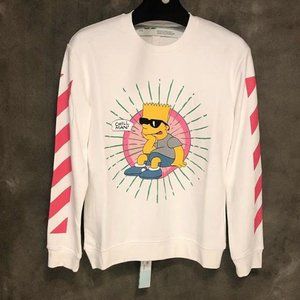 new OFF WHITE 2020 white cotton simpson logo men